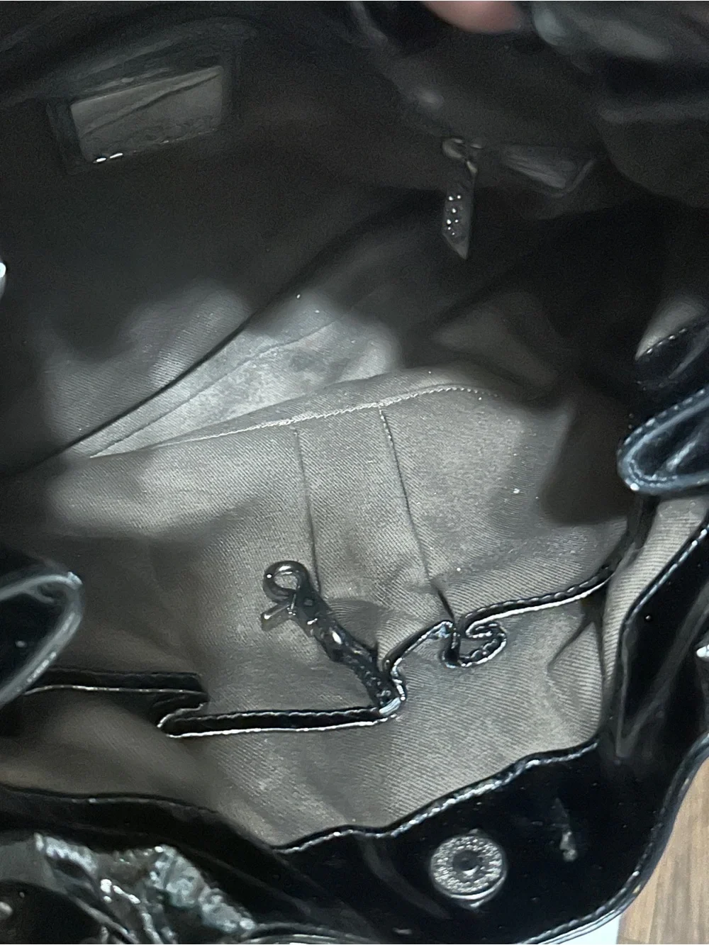 KOOBA Black Patent Leather Elisha Bow Hobo‎ Satchel Bag EUC. DUST BAG